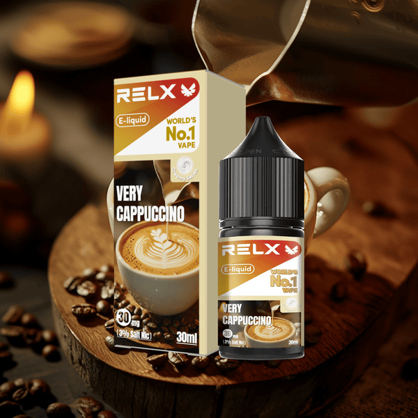 Shop RELX IDN Disposable E-cigrette Vape E-liquid Very  Cappuccino Order for Great Vaping  3% Nicotine Most Popular E-cigarette Flavour  ☕