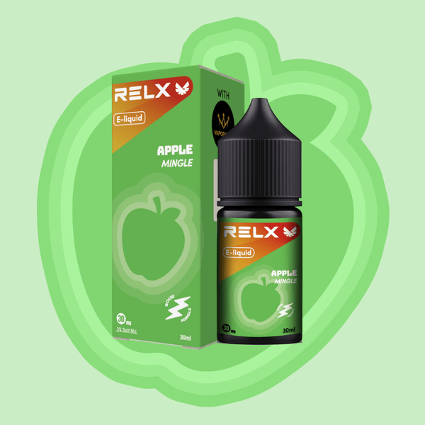 RELX IDN Disposable Vape E-liquid Apple_Mingle Price Rp 110000 3% Nicotine Indonesia's Premier E-cig Product