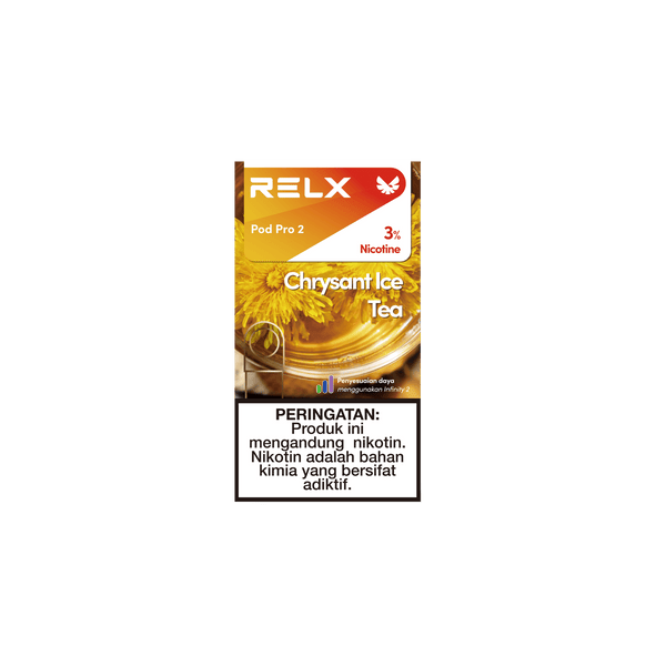 Shop RELX IDN Vape Pod Pod Pro2 Chrysant Ice Tea Price Rp 82000 3% Nicotine No.1 E-cig in Indonesia 1.9ml E-liquid