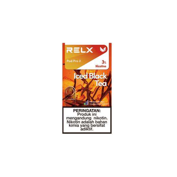 Shop RELX IDN Vape Pod Pod Pro2 Iced Black Tea Price Rp 82000 3% Nicotine No.1 E-cig in Indonesia 1.9ml E-liquid