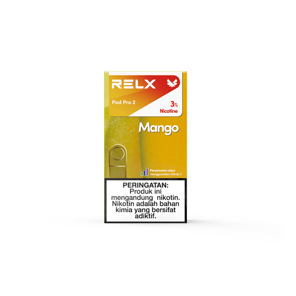 RELX IDN Cartridge Pod Pro2 Mango Buy Now 3% Nicotine Indonesia's Premier E-cig Flavors 1.9ml E-liquid