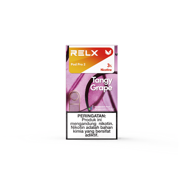 Shop RELX IDN Vape Pod Pod Pro2 Tangy Grape Price Rp 82000 3% Nicotine Best tasting e-cigarette 1.9ml E-liquid