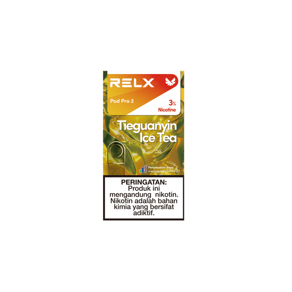 Shop RELX IDN E-cigrette Vape Pod Pro2 Tieguanyin Ice Tea Flavor Flavour 3% Nicotine Indonesia's Top E-cig Cartridge 1.9ml E-liquid