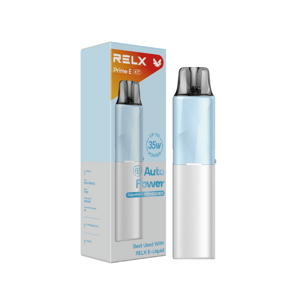 RELX IDN Open System Prime E RELX Prime E Aqua Blue Color Colour Package Indonesia's Premier Open System Device Kit
