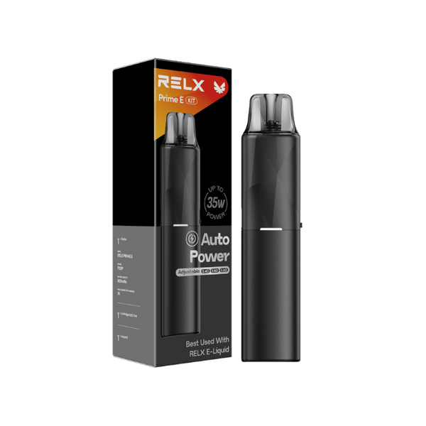 RELX IDN Open System Prime E Kit RELX Prime E Classic_Black Color Colour Package Indonesia's Premier Open System