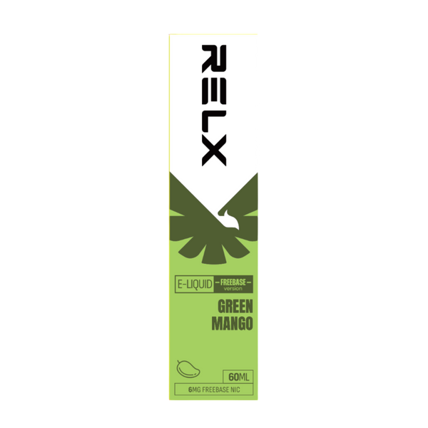 Shop RELX IDN E-liquid Green Mango 60mL Order for Great Vaping 6mg Freebase Nicotine Most Popular E-cigarette Flavour 🥭
