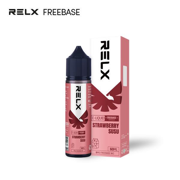 Shop RELX IDN E-liquid Strawberry Susu 60mL Order for Great Vaping 6mg Freebase Nicotine Most Popular E-cigarette Flavour 🍓🥛
