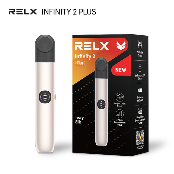 RELX IDN E-cigrette Vape RELX Infinity 2 Plus Device Ivory Silk Price Rp 330000 Product Most Popular E-cigarette Products
