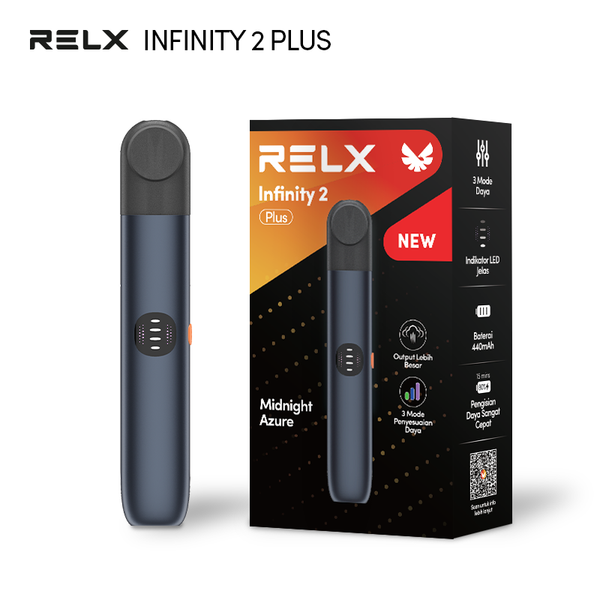 RELX IDN E-cigrette Vape RELX Infinity 2 Plus Device Midnight Azure Price Rp 330000 Product Most Popular E-cigarette Products
