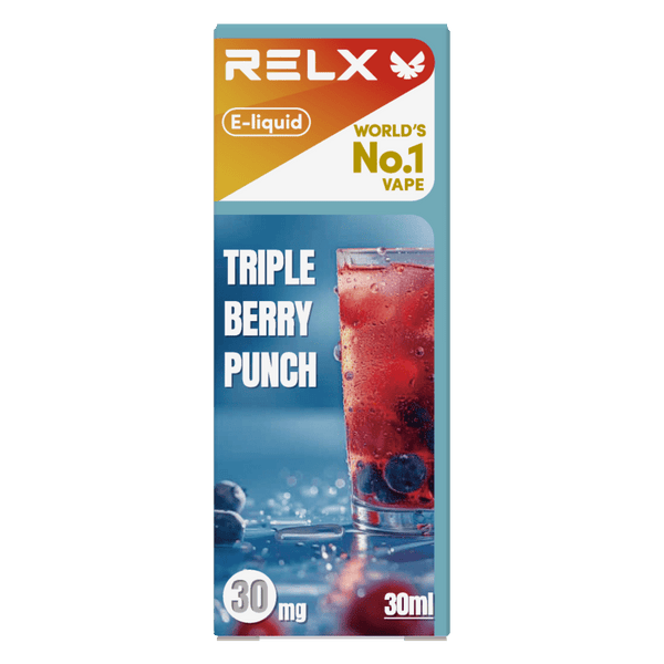 Shop RELX IDN Disposable E-cigrette Vape E-liquid Triple Berry Punch Order for Great Vaping  3% Nicotine Most Popular E-cigarette Flavour  
