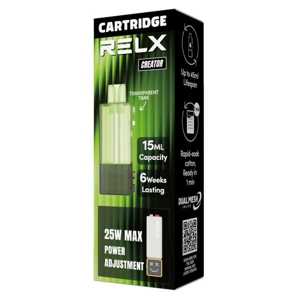 RELX Indonesia Creator 15ml Cartridge 1 Pod Green🍃
