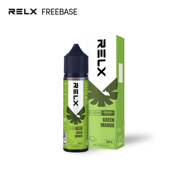 RELX IDN Vape E-liquid Green Mango 60mL Freebase 3mg Nicotine Price Rp145000
