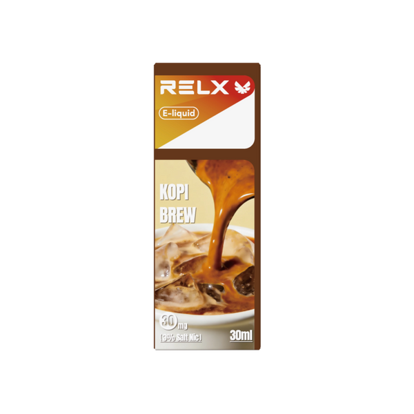 RELX Indonesia E-cigrette E-liquid Pod Pro2 Kopi Brew Flavor Flavour 3% Nicotine Best E-cigarette Brands Cartridge 30mL E-liquid ☕️

