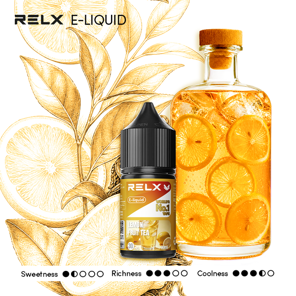  RELX IDN Disposable Vape E-liquid Lemon_Fruit_Tea Price Rp 110000 3% Nicotine Indonesia's Premier E-cig Product  
