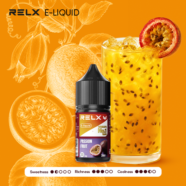  RELX IDN Disposable Vape E-liquid Passion_Fruit Price Rp 110000 3% Nicotine Indonesia's Premier E-cig Product  
