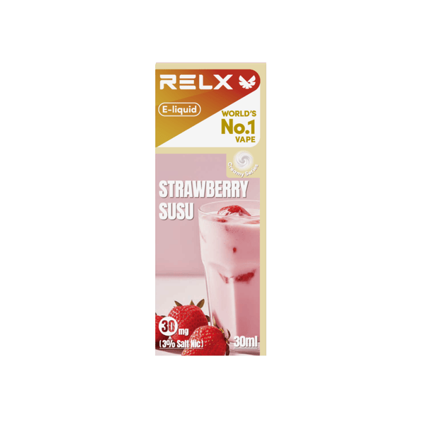 RELX IDN Disposable E-cigrette Vape E-liquid Strawberry Susu Order for Great Vaping  3% Nicotine Most Popular E-cigarette Flavour 
