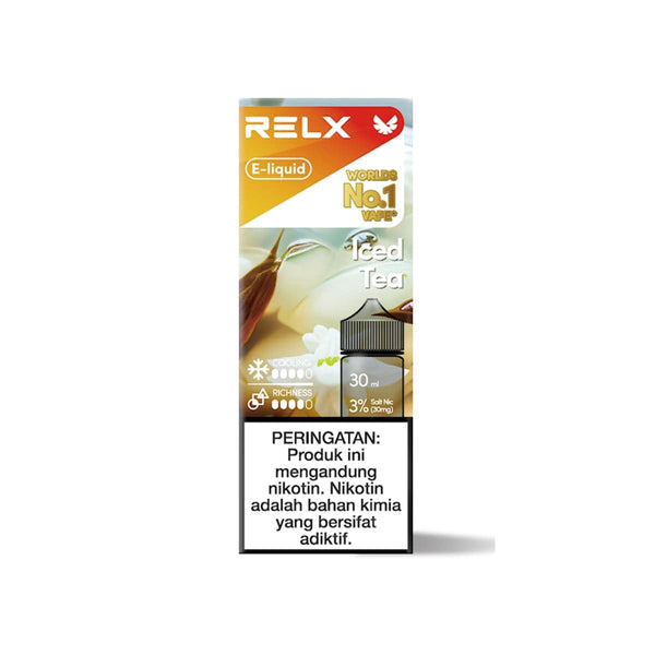 Shop RELX IDN Disposable Vape Pod E-liquid Iced Tea Flavor Flavour 3% Nicotine Best E-cigarette Brands  🥤
