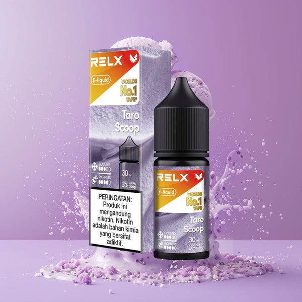 Shop RELX IDN Disposable Vape Pod E-liquid Taro Scoop Flavor Flavour 3% Nicotine Best E-cigarette Brands  
