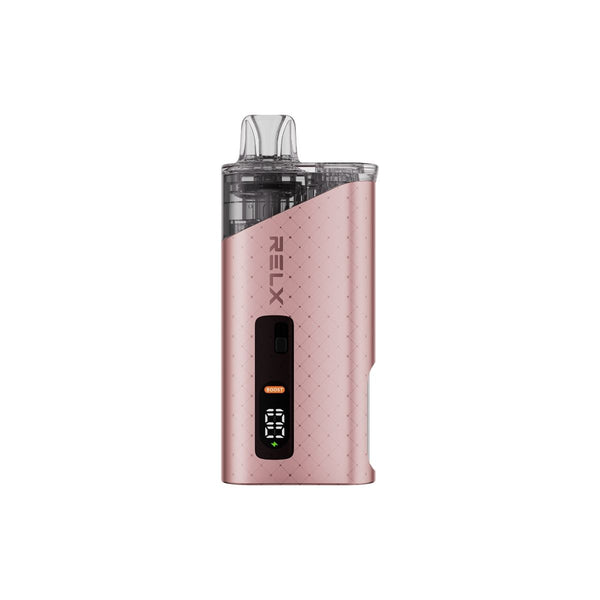RELX Maxx Open System Device Deep Pink Color Solid Aluminum Body 25W Power Output Adjustable Airflow 300-700Pa Professional Vape Mod.
