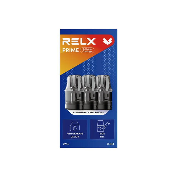 RELX Indonesia Prime for E-liquid Kartrid Isi Ulang 0,6ohm   kemasan Merek rokok elektrik terbaik RELX IDN Prime for E-liquid Refillable Cartridge 0.6ohm   package The best e-cigarette brands
