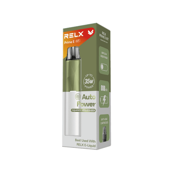 RELX IDN Open System Prime E RELX Prime E Sage_Green_Prime Color Colour Package Indonesia's Premier Open System  package
