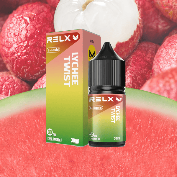 Shop RELX IDN Disposable E-cigrette Vape E-liquid Lychee Twist Order for Great Vaping  3% Nicotine Most Popular E-cigarette Flavour  
