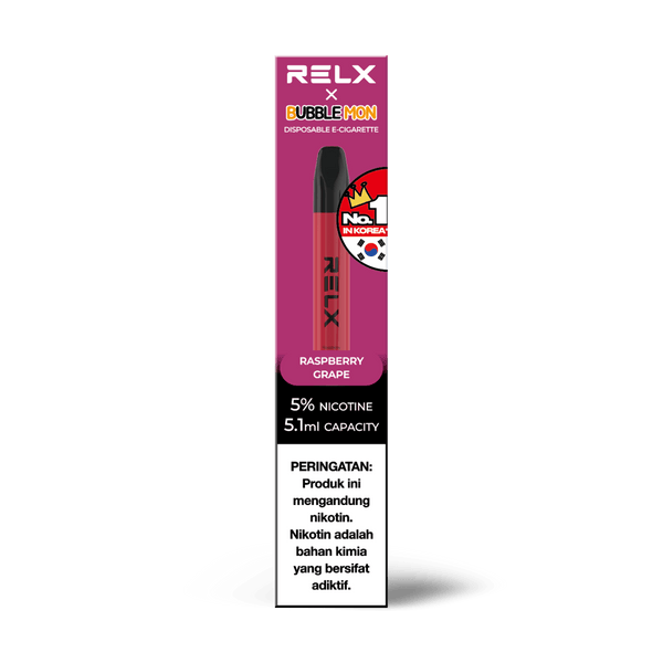 relx disposable bubblemon 5ml raspberry grape
